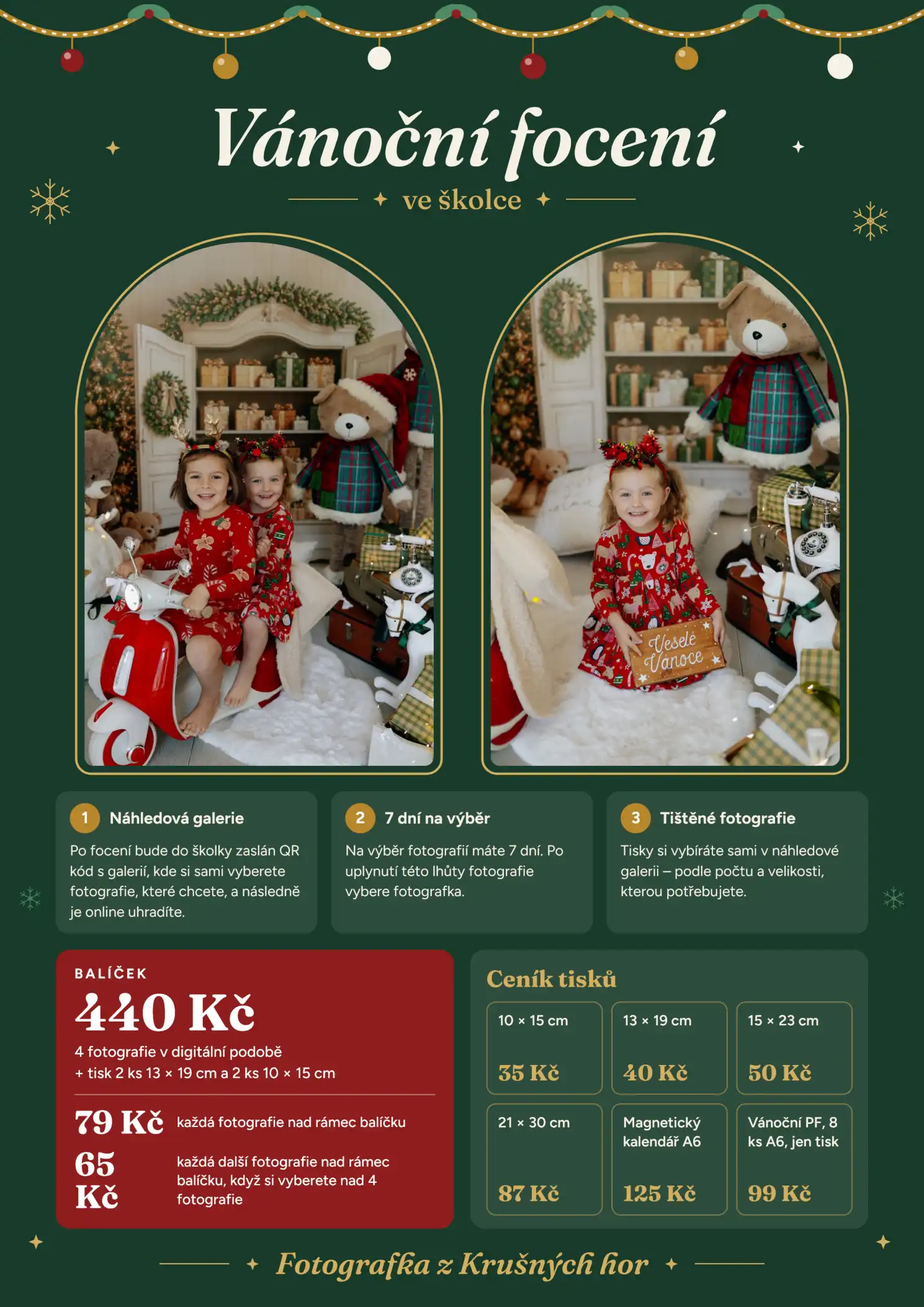 Vánoční focení ve školce a škole